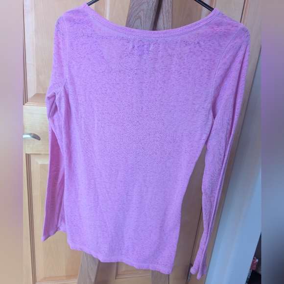 American Eagle Outfitters Burnout Pink Long Sleeve Tee - Picture 6 of 8